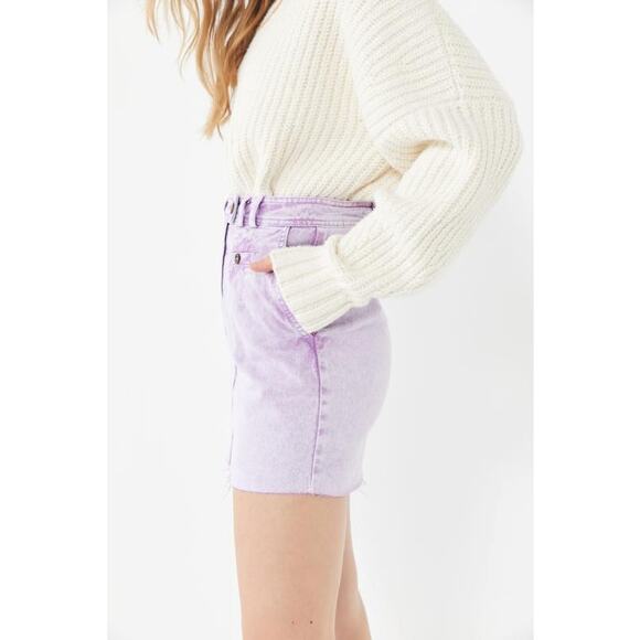 Urban Outfitters BDG Sonny Acid Wash Denim Mini Skirt Purple Medium - Picture 7 of 7